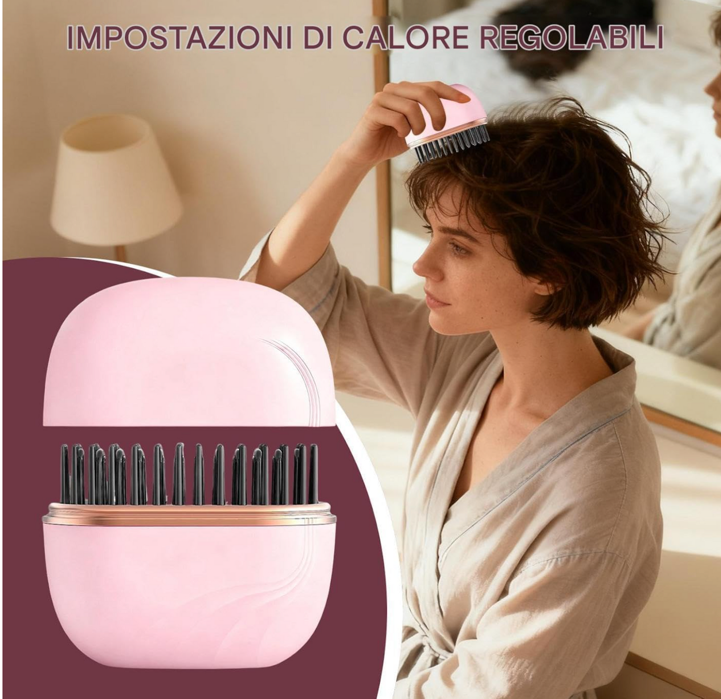 mini spazzola capelli elettrica