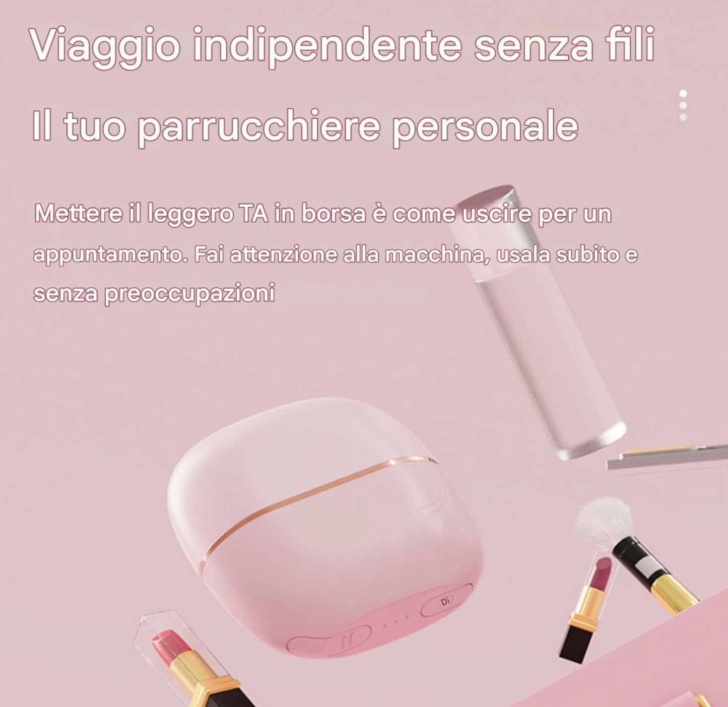 mini spazzola capelli elettrica